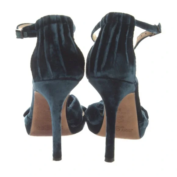Jimmy Choo Women's Velvet Heels - Dark Blue size 39 - Picture 4 of 13
